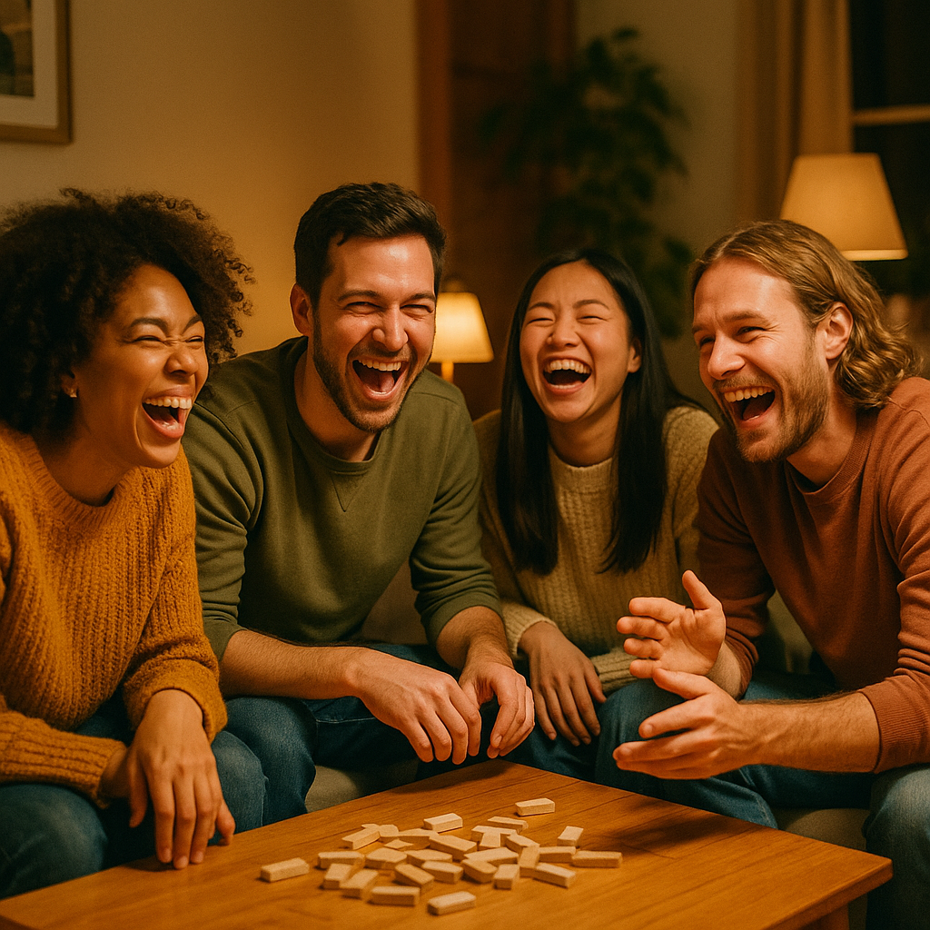Game night laughter