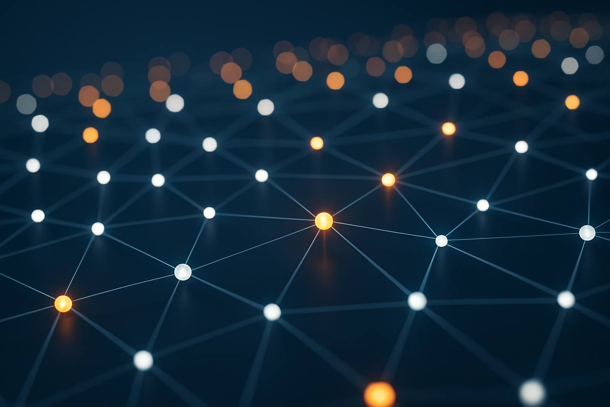 Abstract visualization of distributed compute infrastructure