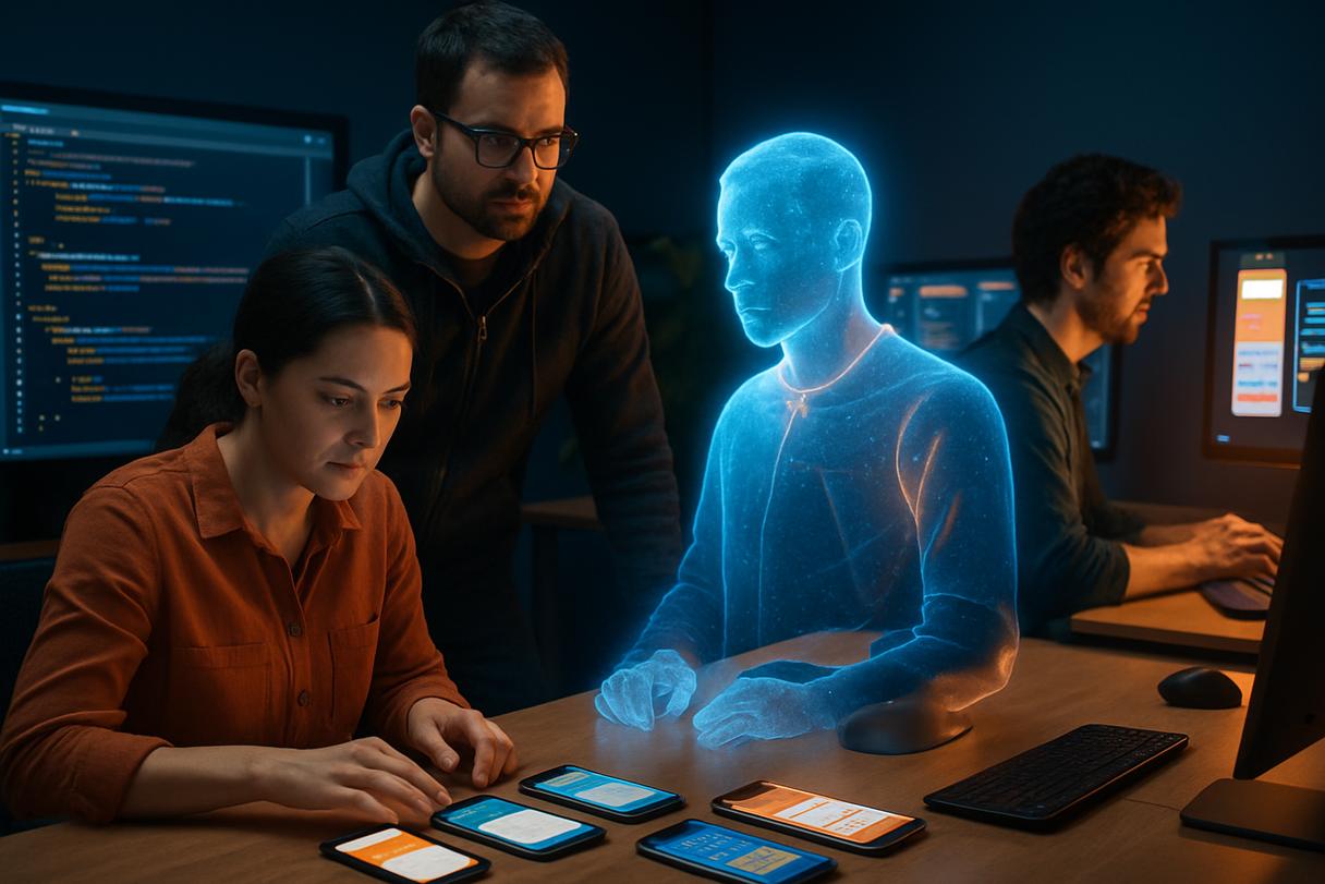Developer team pairing with AI on code review