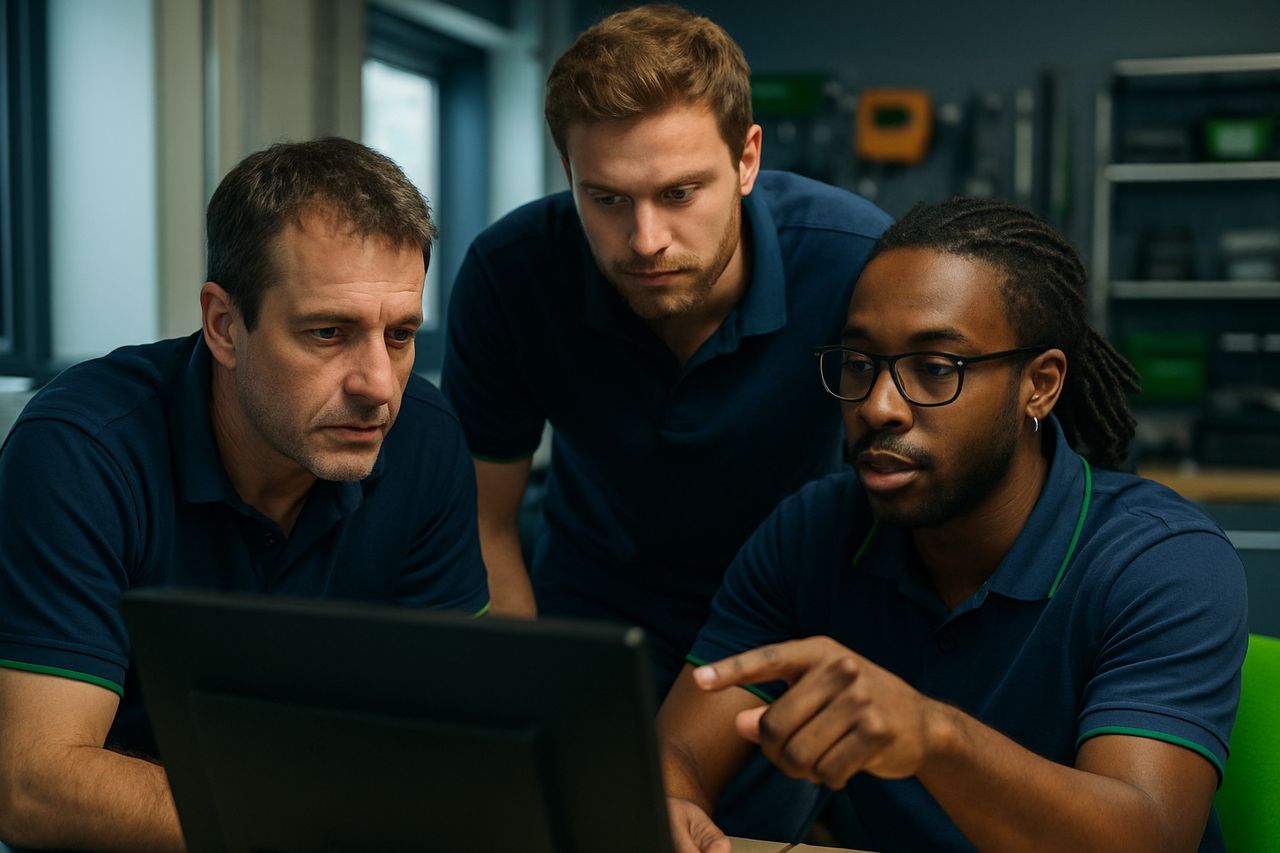 Xidras Techniker und KI-gestützte Monitoring-Konsole gemeinsam im Einsatz