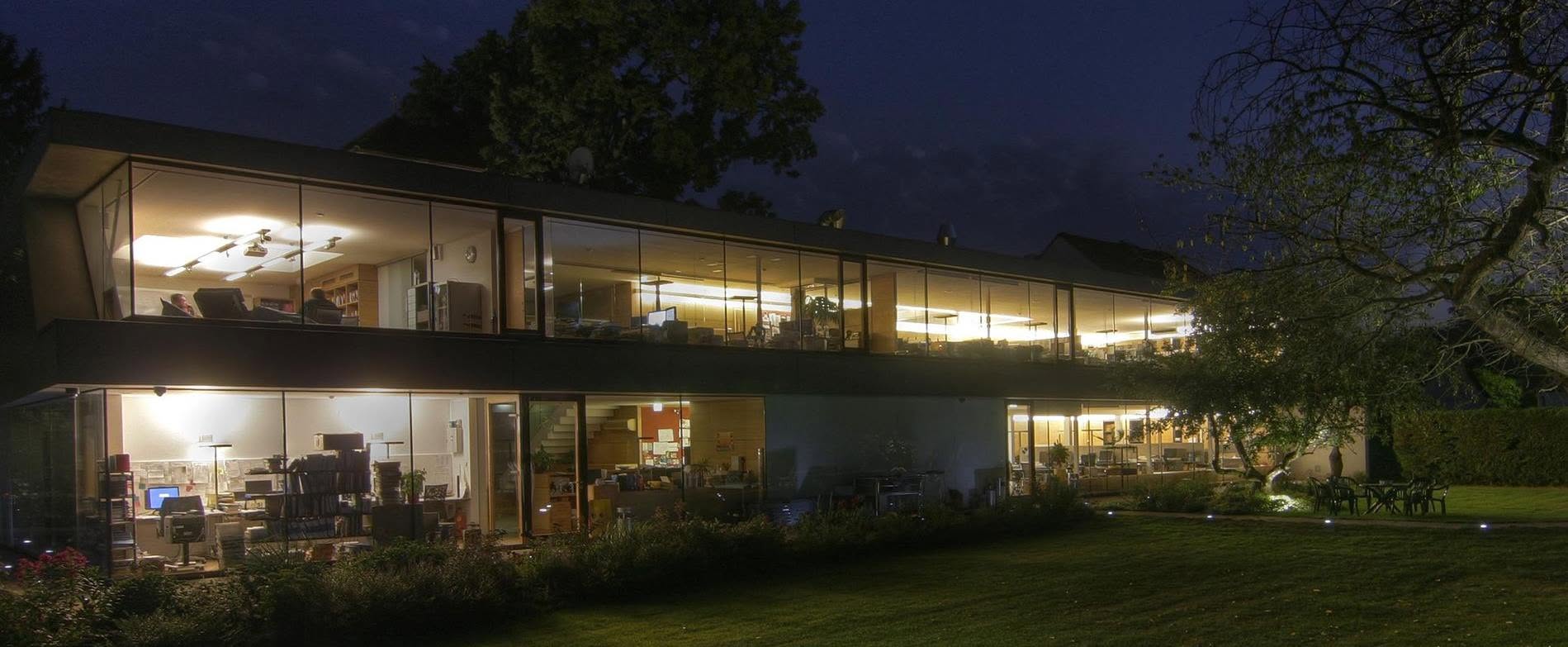 Panorama of the Magora office at night